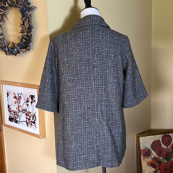 J JILL Size SMALL Tweed Blazer Mid-Skeeve Career Casual Cozy Prep MOD $189 NEW - Picture 5 of 16